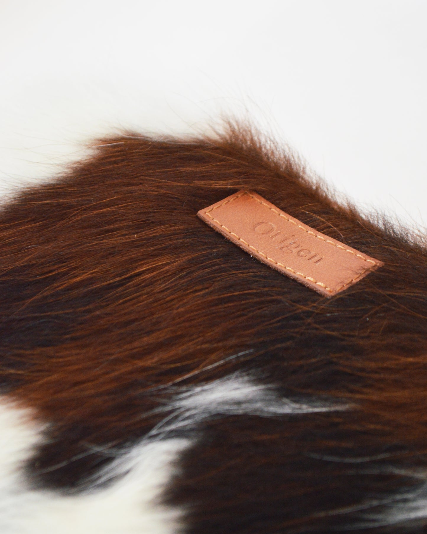 Bandolera Aura - Coñac con cuero pelo